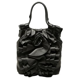 Bolso Tote Valentino Black Nappa Petale Rose