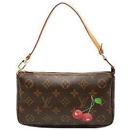 Louis Vuitton Brown Takashi Murakami Monogram Cherry Pochette Accessoires