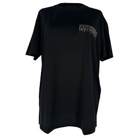 Camiseta de manga corta Givenchy con logotipo de cristales en algodón negro