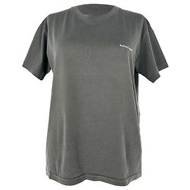 Camiseta de cuello redondo y manga corta Balenciaga en algodón gris con lavado vintage