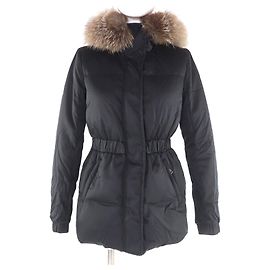 Moncler FATSIALFUR Blue Frost Fox Fur Daunenjacke