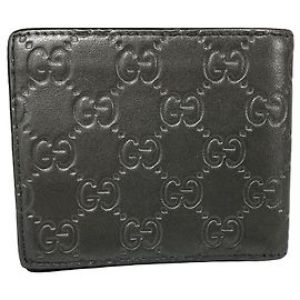 Gucci Guccissima Portafoglio Bi-fold GG Monogram Pelle Grigia