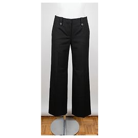 Trussardi Calças Pretas de Lã