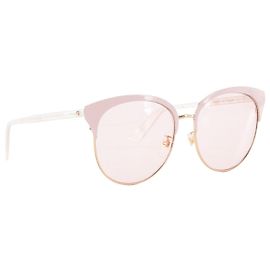 GUCCI - Gafas de sol Gucci en metal rosa y acetato blanco