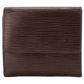 LOUIS VUITTON - Portafoglio Louis Vuitton Elise in pelle Epi marrone vintage
