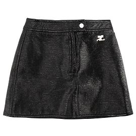 Courreges COURRÈGES - Saia curta Réedition Courrèges em vinil preto (T34)