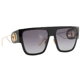 DIOR - 30Montaigne Dior Sonnenbrille aus schwarzem Acetat und goldfarbenem Metall