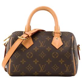 LOUIS VUITTON - Speedy 20 Louis Vuitton Schultertasche aus braunem monogrammiertem beschichtetem Canvas