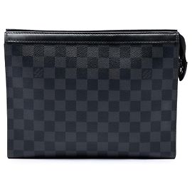 Louis Vuitton Damier Graphite Pochette Voyage MM Clutch Bag schwarz