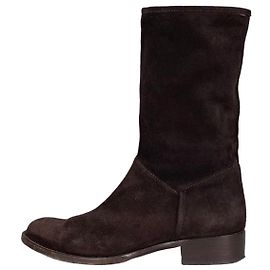Loro Piana Brown Suede Knee-High Boots - EU 38 Pre-owned