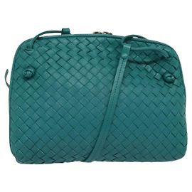 BOTTEGA VENETA INTRECCIATO Schultertasche Leder Grün Auth BA3676 - Jerrillo