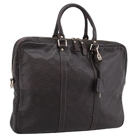 Sac GUCCI GG Canvas Guccissima en cuir marron foncé et doré 201480 Auth bs36901 - Jerrillo