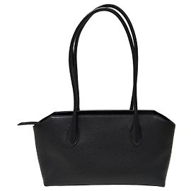 The Row Bolsa de ombro Terrasse Small em couro preto