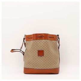 Céline Celine Bucket Bag Monogram Canvas Leather