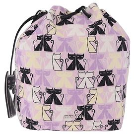 Miu Miu Pouch Canvas Pink Silver Auth 212496A - Jerrillo