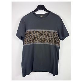 Fendi T-shirt con banda monogramma FF