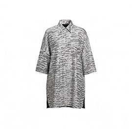 Autre Marque In The Mood For Love Abito camicia di paillettes stampa zebra Silver