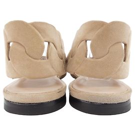Hermès Hermes Gina Chaine Gourmet Schuhe aus Ziegenleder