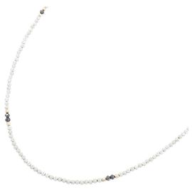 Autre Marque Collar de oro blanco y oro rosa Au750 con diamantes