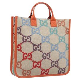 GUCCI GG Canvas Tote Bag Multicolor Orange 550763
