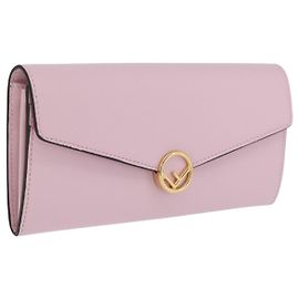 FENDI Cartera Larga Continental Piel Pink Gold
