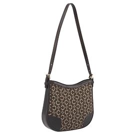 Céline CELINE C Macadam Canvas Schultertasche Braun Gold