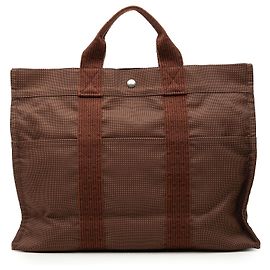 Hermès Brown Canvas Herline MM