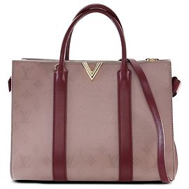 Louis Vuitton Brown Monogram Cuir Plume Very Tote MM