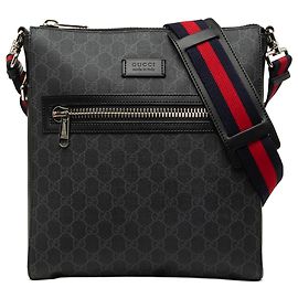 Borsa a Tracolla Gucci GG Supreme Web Media Nera
