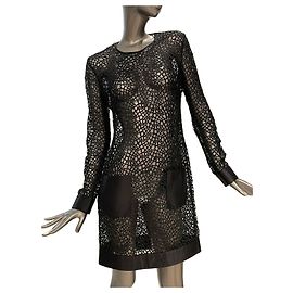 Abito in pizzo nero Tom Ford con tasche