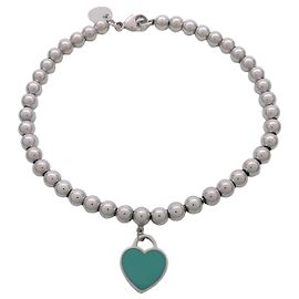 Tiffany & Co. Return To Tiffany Herz-Anhänger Perle aus Sterlingsilber mit Emaille Mini
