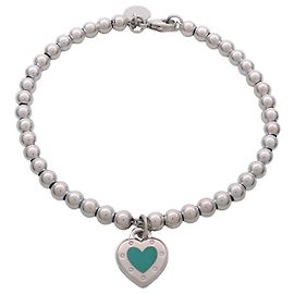 Tiffany & Co. Return To Tiffany Heart Tag Bead Sterling Silver with Enamel Mini
