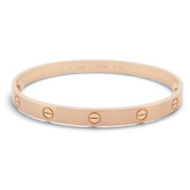 NEUF BRACELET CARTIER LOVE MODELE CLASSIQUE OR ROSE BROSSE CRB6079917 18CM
