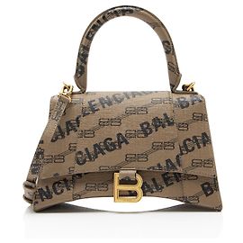 Balenciaga BB Monogram Canvas Hourglass Small Top Handle