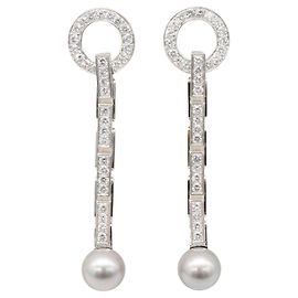 Pendientes Cartier Himaria Perla Diamante Au750