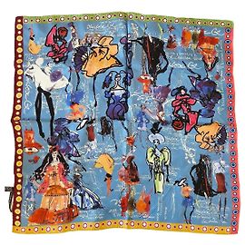 Foulard di seta Vintage Christian Lacroix con stampa fashion