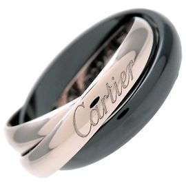 Cartier Trinity 18K Weißgold und Keramik Medium