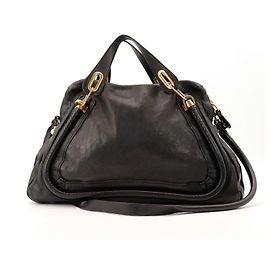 Chloé Chloe Paddington Satchel aus schwarzem Leder