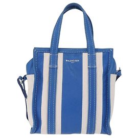 Bolso Balenciaga Bazaar Shopper XS Piel 2way Azul Plata 452458 Auth 208406A - Jerrillo