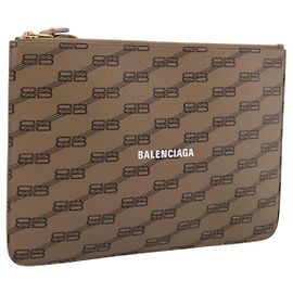 Bolso Pouch Balenciaga Signature Monogram PVC Leather Medium
