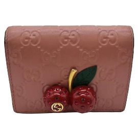 Gucci Guccissima Cherry Kompakt-Portemonnaie