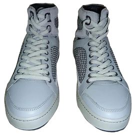 Salvatore Ferragamo Zapatillas altas Nigel 3 Cuero Gris