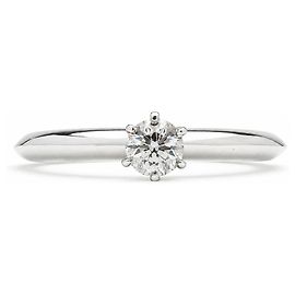 Tiffany & Co. Setting Solitär Ring Platin 950 Diamant 0,22 ct G/VS1 Gr. 47