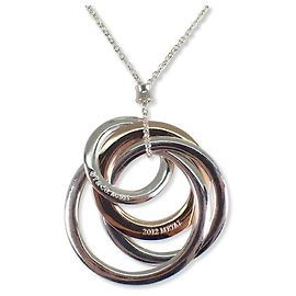 Autre Marque Collana con pendente Tiffany & Co. 1837 a quattro file intrecciate