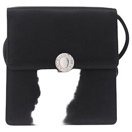 Bulgari Sac à main BVLGARI Classico Satin Noir Auth 210625A - Jerrillo