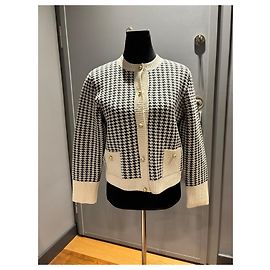Christian Dior Cárdigan de punto pata de gallo