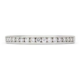 Anello Tiffany & Co. Memoire Setting Platino 950, Diamanti 0,17 ct, Mis. 49, nuovo