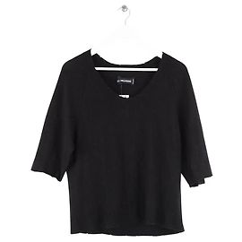 Jersey de cachemira negro con cuello en V Zadig & Voltaire