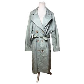 Vintage Yves Saint Laurent Trench Coat Light Mint Green M