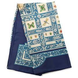 Hermès Les Joyaux De L'Été Seidentuch blau 90 Scarves